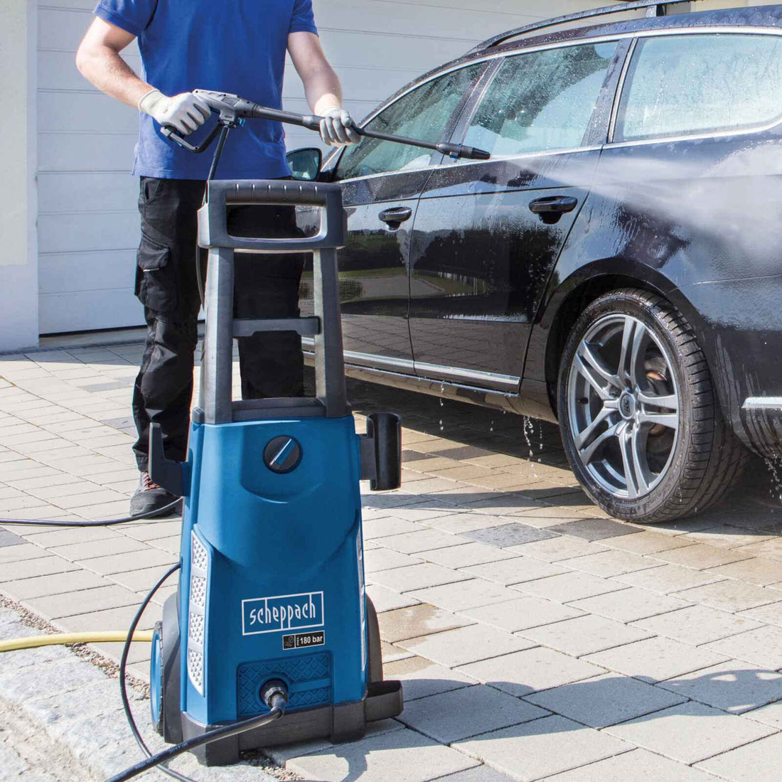 Scheppach HCE2550 Hochdruckreiniger | 2400W | 180 bar | 12-tlg. Set